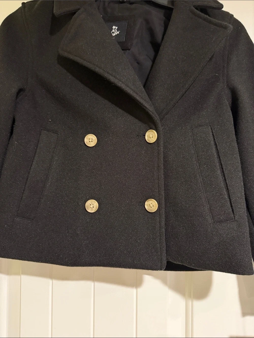 art class Black Pea Coat